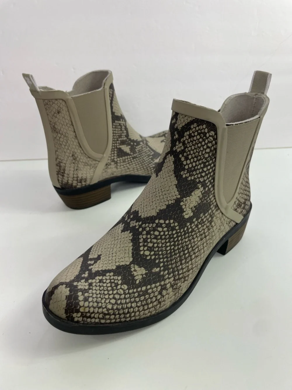 Lucky Brand Basel H2O Snake Print Chelsea Rain Boots‎